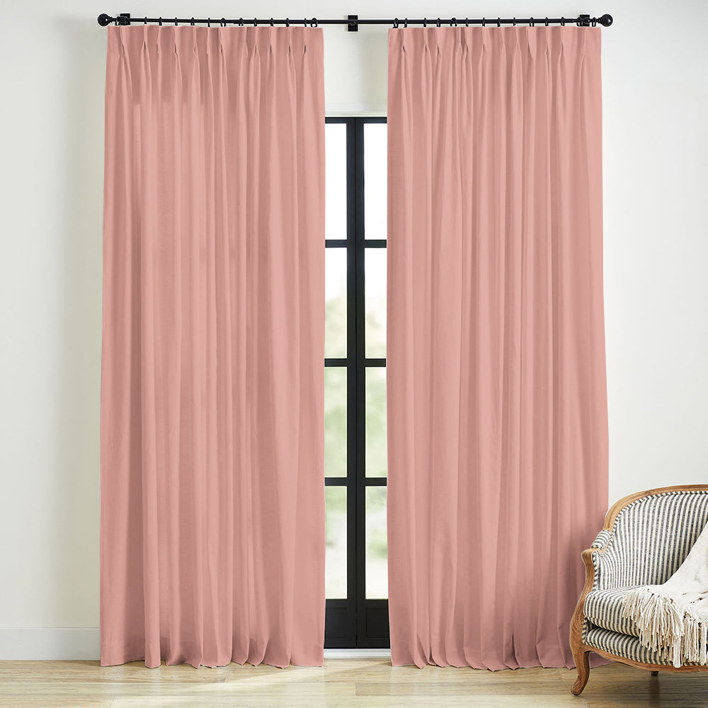 Skyler Linen Blackout Curtain Pleated