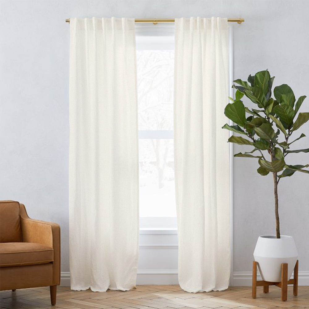 Sunny Linen Blackout Curtain Soft Top