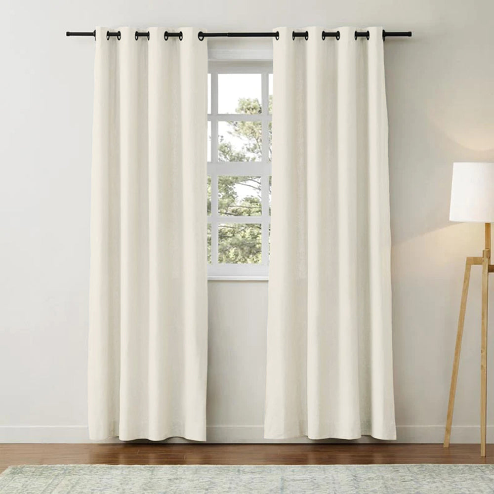 Aira Classic Linen Cotton Curtain Grommet