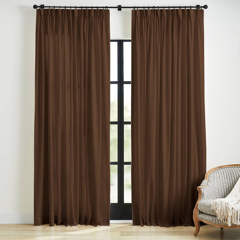 Skyler Linen Blackout Curtain Pleated