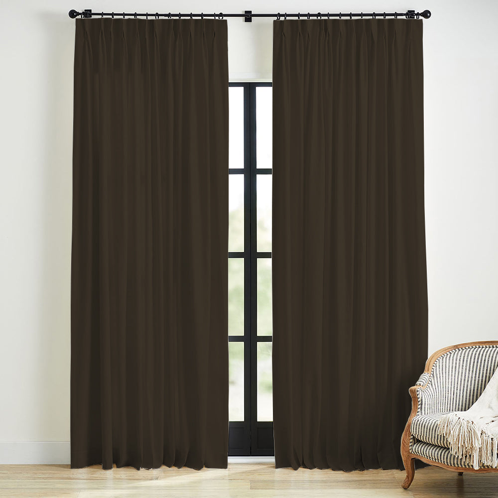 Skyler Linen Blackout Curtain Pleated