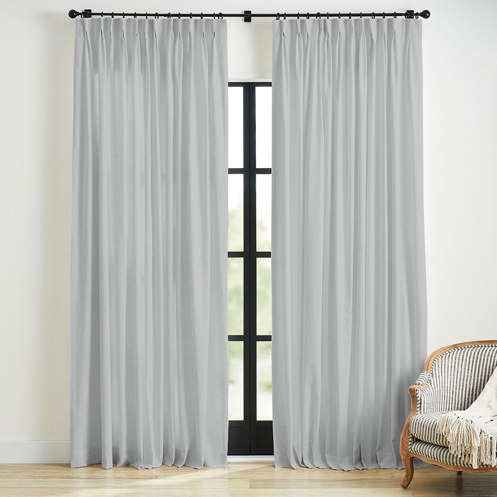 Skyler Linen Blackout Curtain Pleated