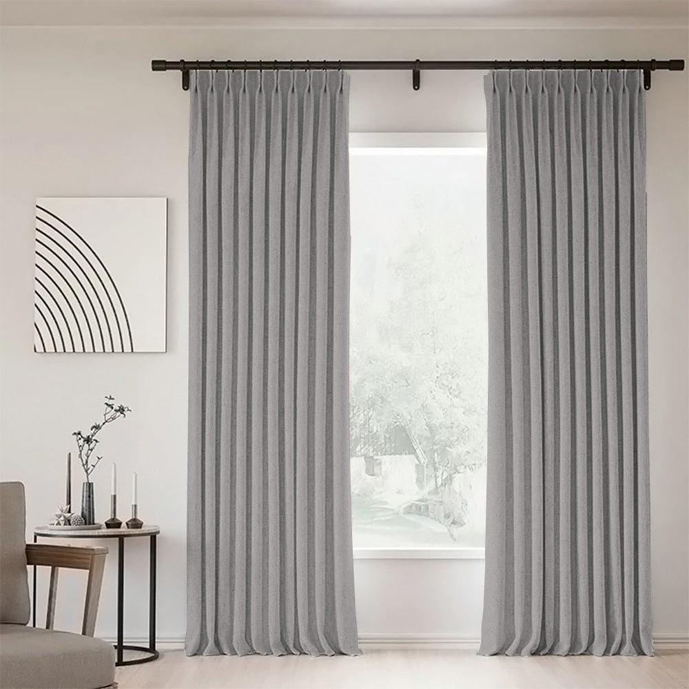 Sunny Linen Blackout Curtain Pleated