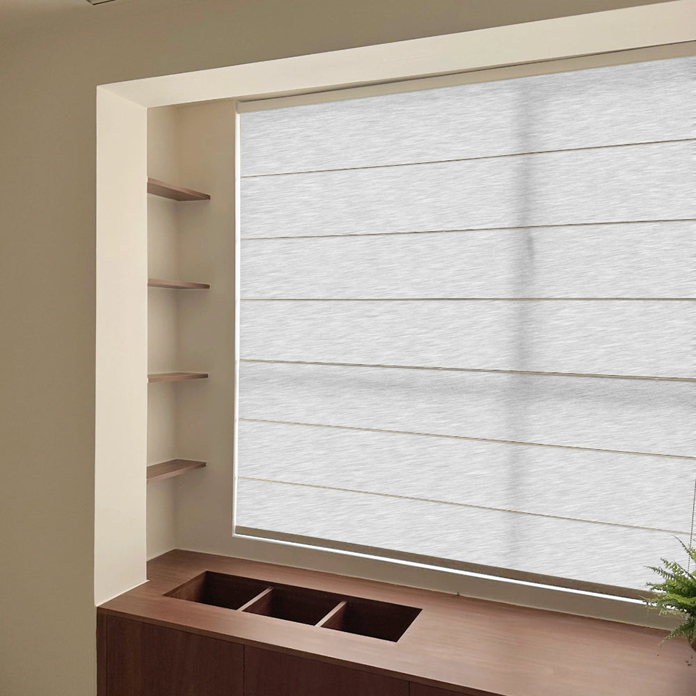 Lull White Sheer Roman Shades Cordless/Corded