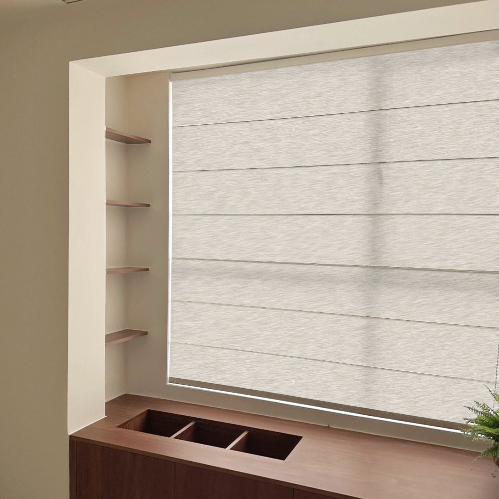 Nimbus White Sheer Roman Shades Cordless/Corded