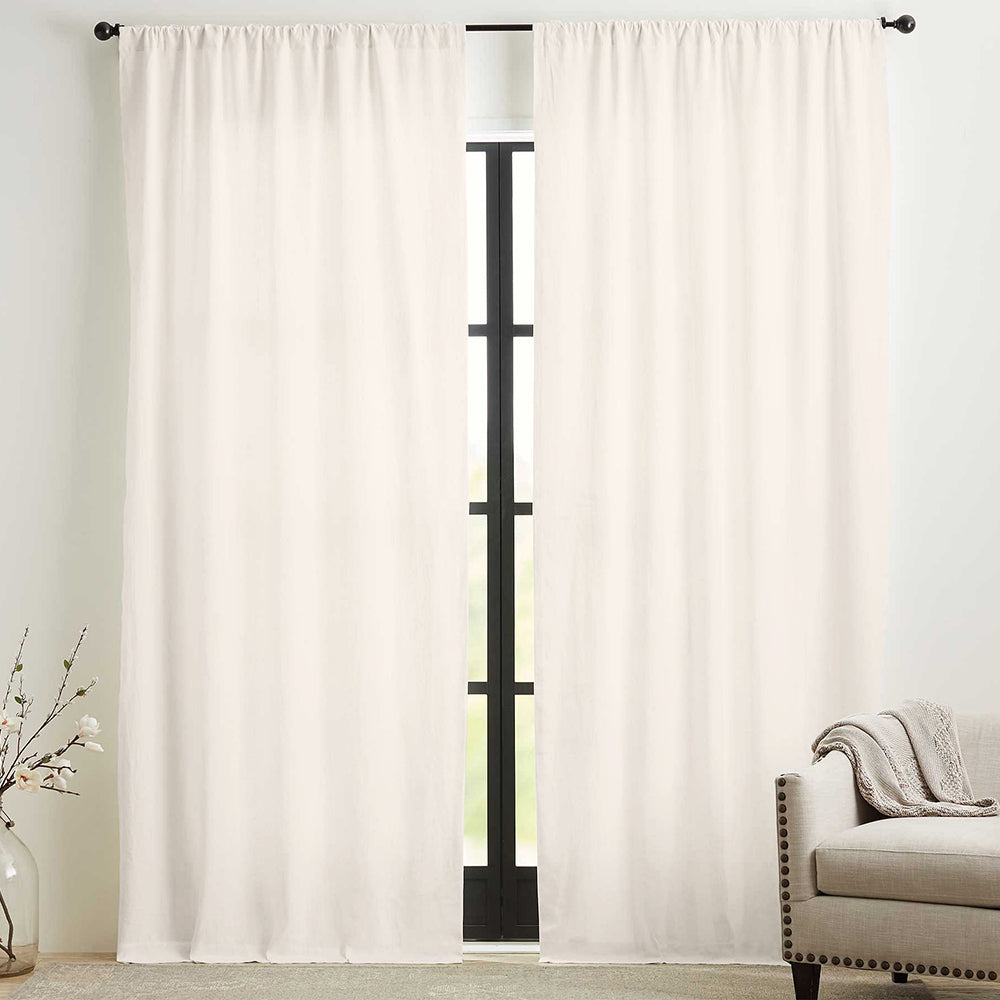 Skyler Linen Blackout Curtain Soft Top